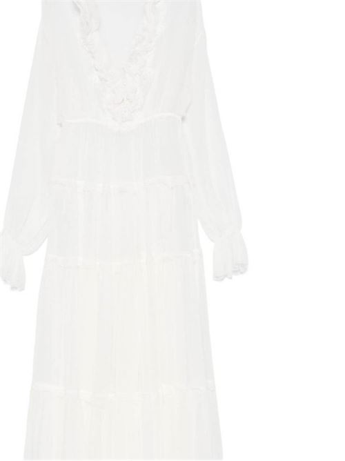 Abito sottoveste bianco con scollo a V ERMANNO SCERVINO | D462Q358FDQEL10602